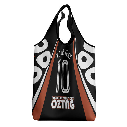 Personalised Northern Territory Oztag Grocery Bag Aboriginal Dot Art Australian Sports