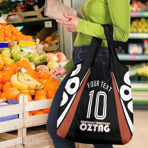 Personalised Northern Territory Oztag Grocery Bag Aboriginal Dot Art Australian Sports