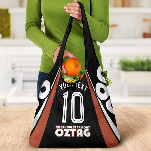 Personalised Northern Territory Oztag Grocery Bag Aboriginal Dot Art Australian Sports