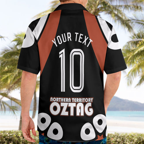 Personalised Northern Territory Oztag Hawaiian Shirt Aboriginal Dot Art Australian Sports