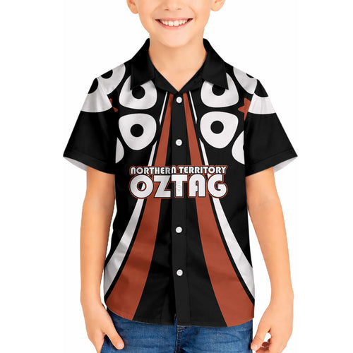 Personalised Northern Territory Oztag Hawaiian Shirt Aboriginal Dot Art Australian Sports