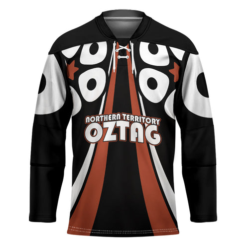 Personalised Northern Territory Oztag Hockey Jersey Aboriginal Dot Art Australian Sports