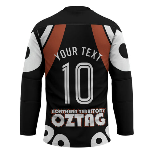 Personalised Northern Territory Oztag Hockey Jersey Aboriginal Dot Art Australian Sports