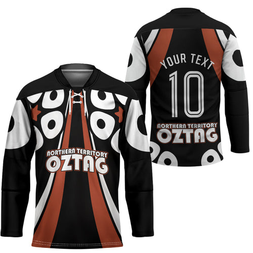 Personalised Northern Territory Oztag Hockey Jersey Aboriginal Dot Art Australian Sports