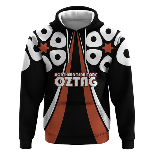 Personalised Northern Territory Oztag Hoodie Aboriginal Dot Art Australian Sports