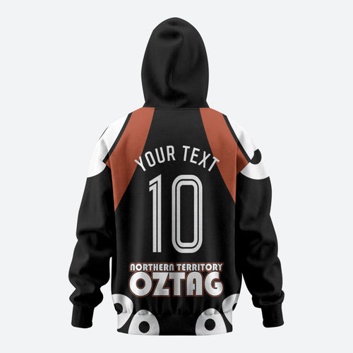 Personalised Northern Territory Oztag Hoodie Aboriginal Dot Art Australian Sports
