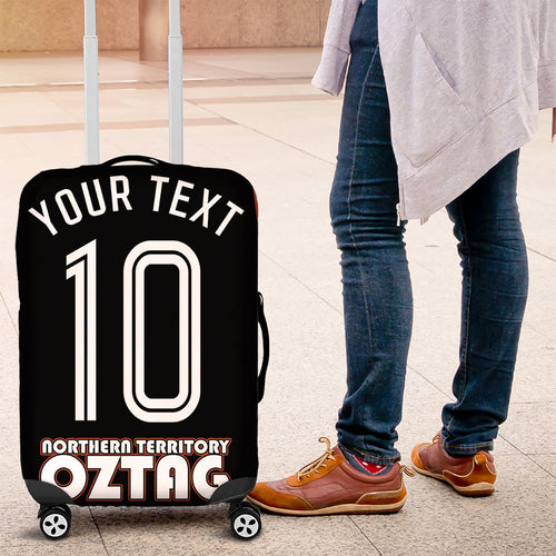 Personalised Northern Territory Oztag Luggage Cover Aboriginal Dot Art Australian Sports