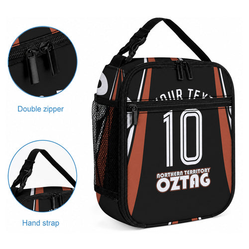 Personalised Northern Territory Oztag Lunch Bag Aboriginal Dot Art Australian Sports