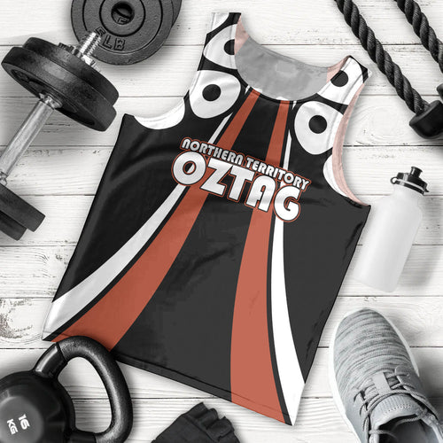 Personalised Northern Territory Oztag Men Tank Top Aboriginal Dot Art Australian Sports