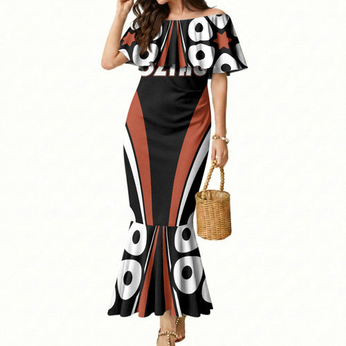 Personalised Northern Territory Oztag Mermaid Dress Aboriginal Dot Art Australian Sports