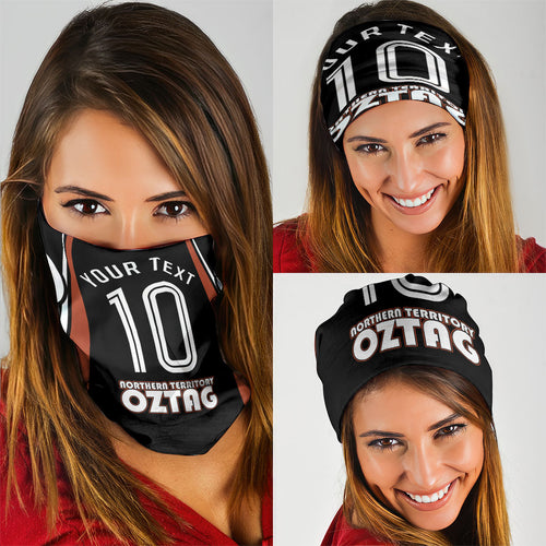 Personalised Northern Territory Oztag Neck Gaiter Aboriginal Dot Art Australian Sports