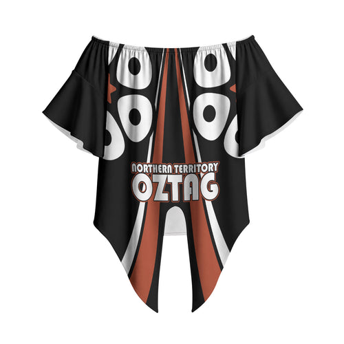 Personalised Northern Territory Oztag Off Shoulder Wrap Waist Top Aboriginal Dot Art Australian Sports