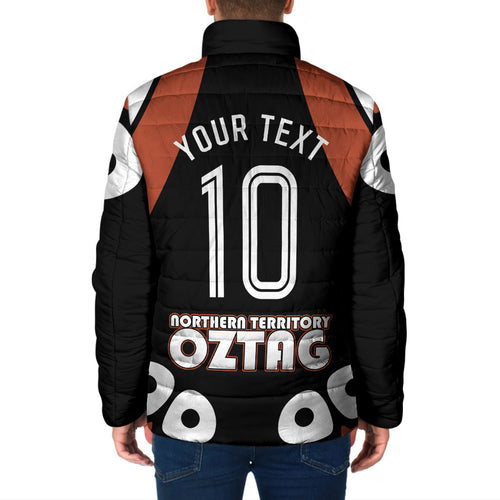 Personalised Northern Territory Oztag Padded Jacket Aboriginal Dot Art Australian Sports