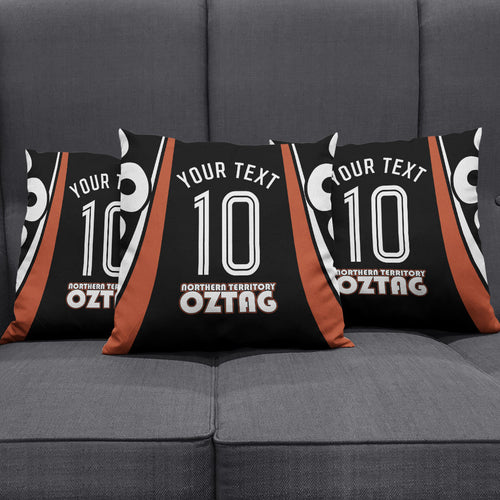 Personalised Northern Territory Oztag Pillow Cover Aboriginal Dot Art Australian Sports