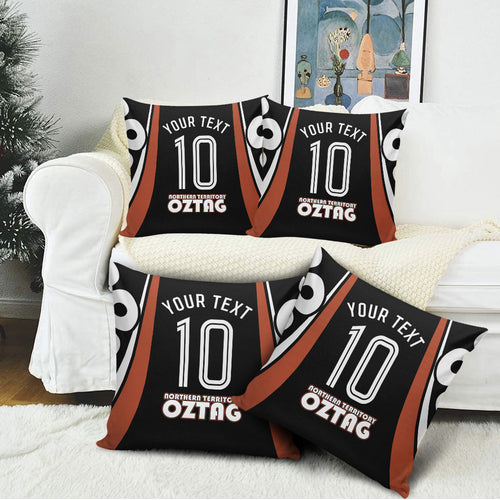 Personalised Northern Territory Oztag Pillow Cover Aboriginal Dot Art Australian Sports