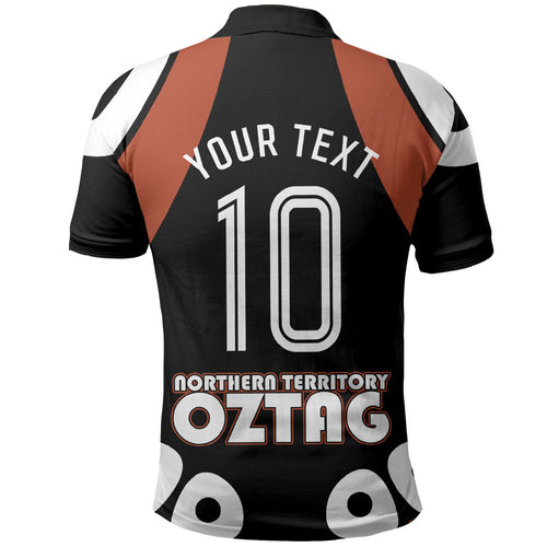Personalised Northern Territory Oztag Polo Shirt Aboriginal Dot Art Australian Sports