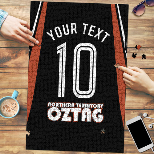 Personalised Northern Territory Oztag Puzzle Aboriginal Dot Art Australian Sports