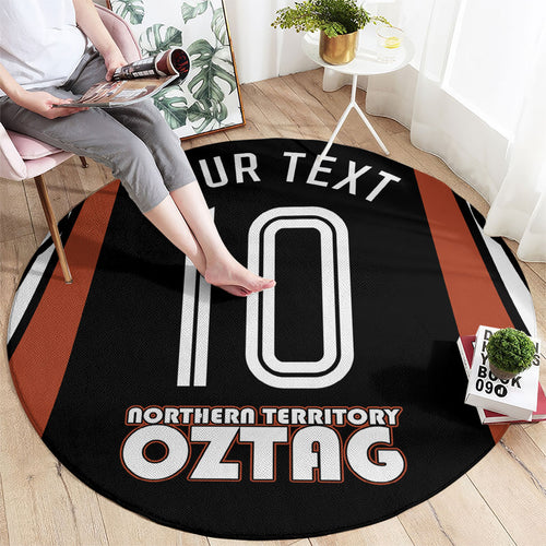 Personalised Northern Territory Oztag Round Carpet Aboriginal Dot Art Australian Sports