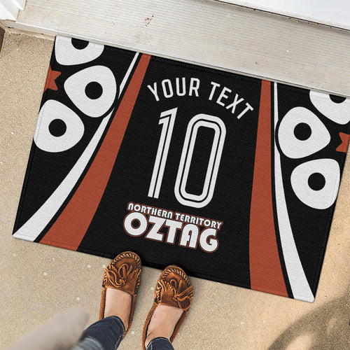 Personalised Northern Territory Oztag Rubber Doormat Aboriginal Dot Art Australian Sports