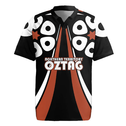 Personalised Northern Territory Oztag Rugby Jersey Aboriginal Dot Art Australian Sports