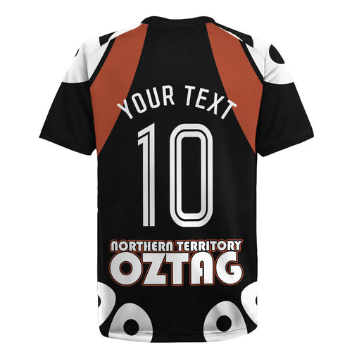 Personalised Northern Territory Oztag Rugby Jersey Aboriginal Dot Art Australian Sports