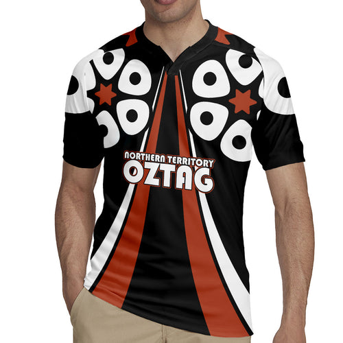 Personalised Northern Territory Oztag Rugby Jersey Aboriginal Dot Art Australian Sports
