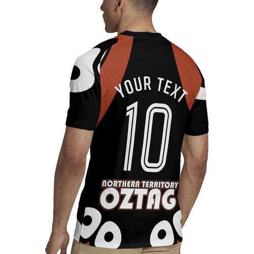 Personalised Northern Territory Oztag Rugby Jersey Aboriginal Dot Art Australian Sports