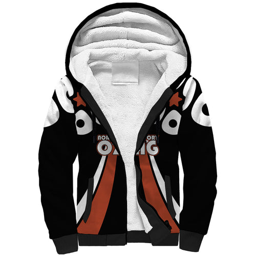Personalised Northern Territory Oztag Sherpa Hoodie Aboriginal Dot Art Australian Sports