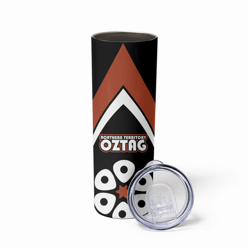 Personalised Northern Territory Oztag Skinny Tumbler Aboriginal Dot Art Australian Sports