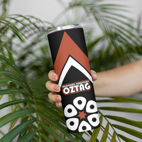 Personalised Northern Territory Oztag Skinny Tumbler Aboriginal Dot Art Australian Sports