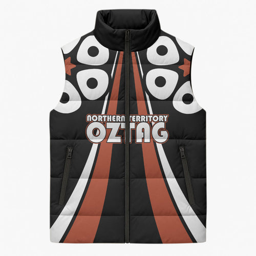Personalised Northern Territory Oztag Sleeveless Puffer Jacket Aboriginal Dot Art Australian Sports