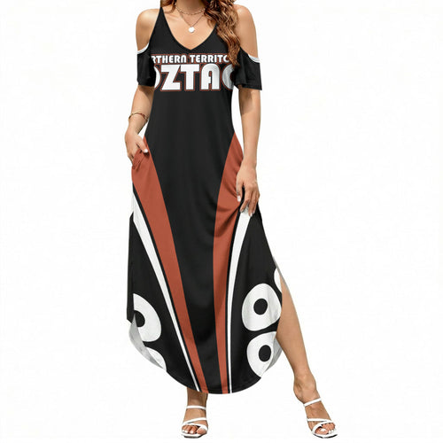 Personalised Northern Territory Oztag Summer Maxi Dress Aboriginal Dot Art Australian Sports