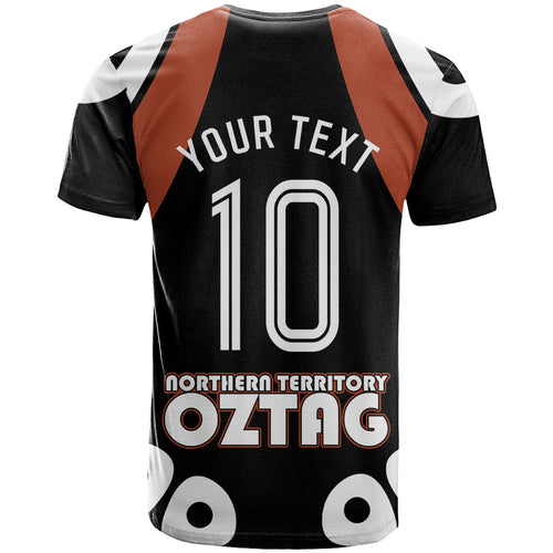 Personalised Northern Territory Oztag T Shirt Aboriginal Dot Art Australian Sports