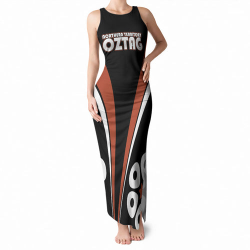 Personalised Northern Territory Oztag Tank Maxi Dress Aboriginal Dot Art Australian Sports
