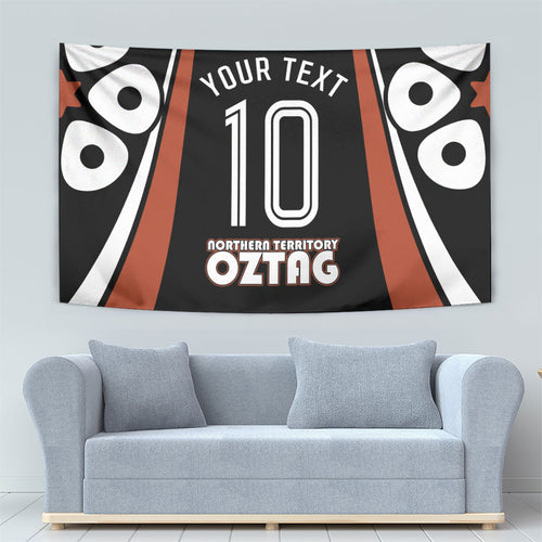 Personalised Northern Territory Oztag Tapestry Aboriginal Dot Art Australian Sports