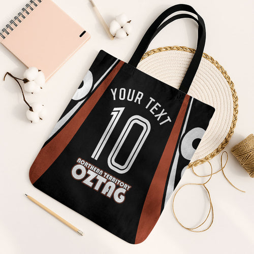 Personalised Northern Territory Oztag Tote Bag Aboriginal Dot Art Australian Sports