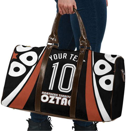 Personalised Northern Territory Oztag Travel Bag Aboriginal Dot Art Australian Sports