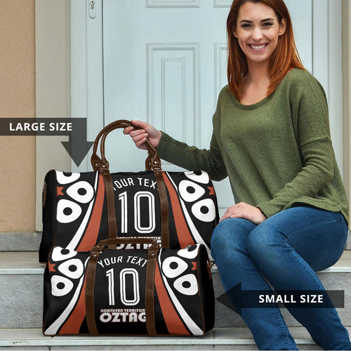 Personalised Northern Territory Oztag Travel Bag Aboriginal Dot Art Australian Sports