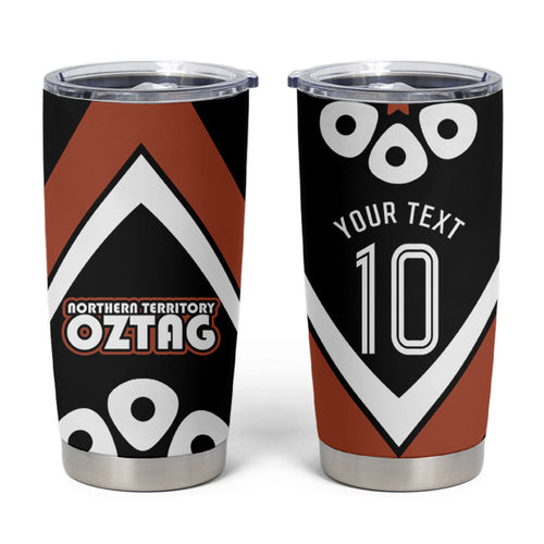 Personalised Northern Territory Oztag Tumbler Cup Aboriginal Dot Art Australian Sports