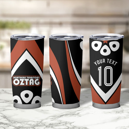 Personalised Northern Territory Oztag Tumbler Cup Aboriginal Dot Art Australian Sports