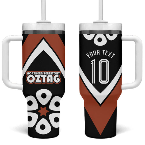 Personalised Northern Territory Oztag Tumbler With Handle Aboriginal Dot Art Australian Sports