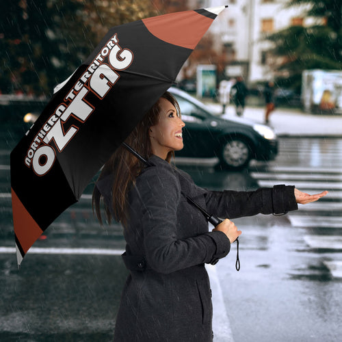 Personalised Northern Territory Oztag Umbrella Aboriginal Dot Art Australian Sports