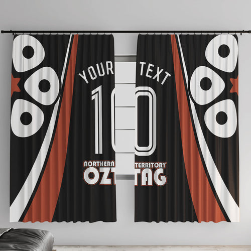 Personalised Northern Territory Oztag Window Curtain Aboriginal Dot Art Australian Sports