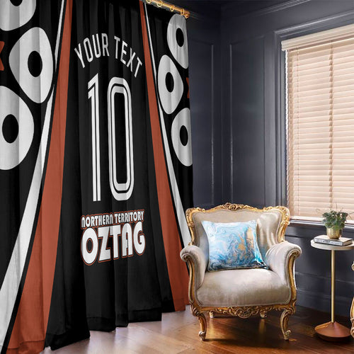 Personalised Northern Territory Oztag Window Curtain Aboriginal Dot Art Australian Sports