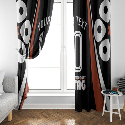 Personalised Northern Territory Oztag Window Curtain Aboriginal Dot Art Australian Sports