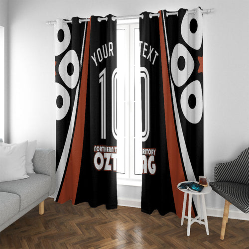 Personalised Northern Territory Oztag Window Curtain Aboriginal Dot Art Australian Sports