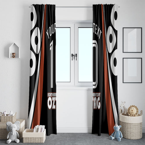 Personalised Northern Territory Oztag Window Curtain Aboriginal Dot Art Australian Sports