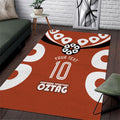 Personalized Northern Territory Oztag Area Rug Dynamic Geometric Star Graphic