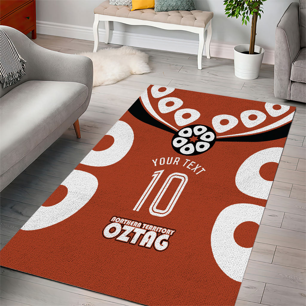Personalized Northern Territory Oztag Area Rug Dynamic Geometric Star Graphic