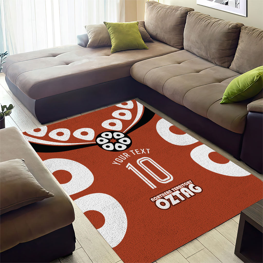 Personalized Northern Territory Oztag Area Rug Dynamic Geometric Star Graphic